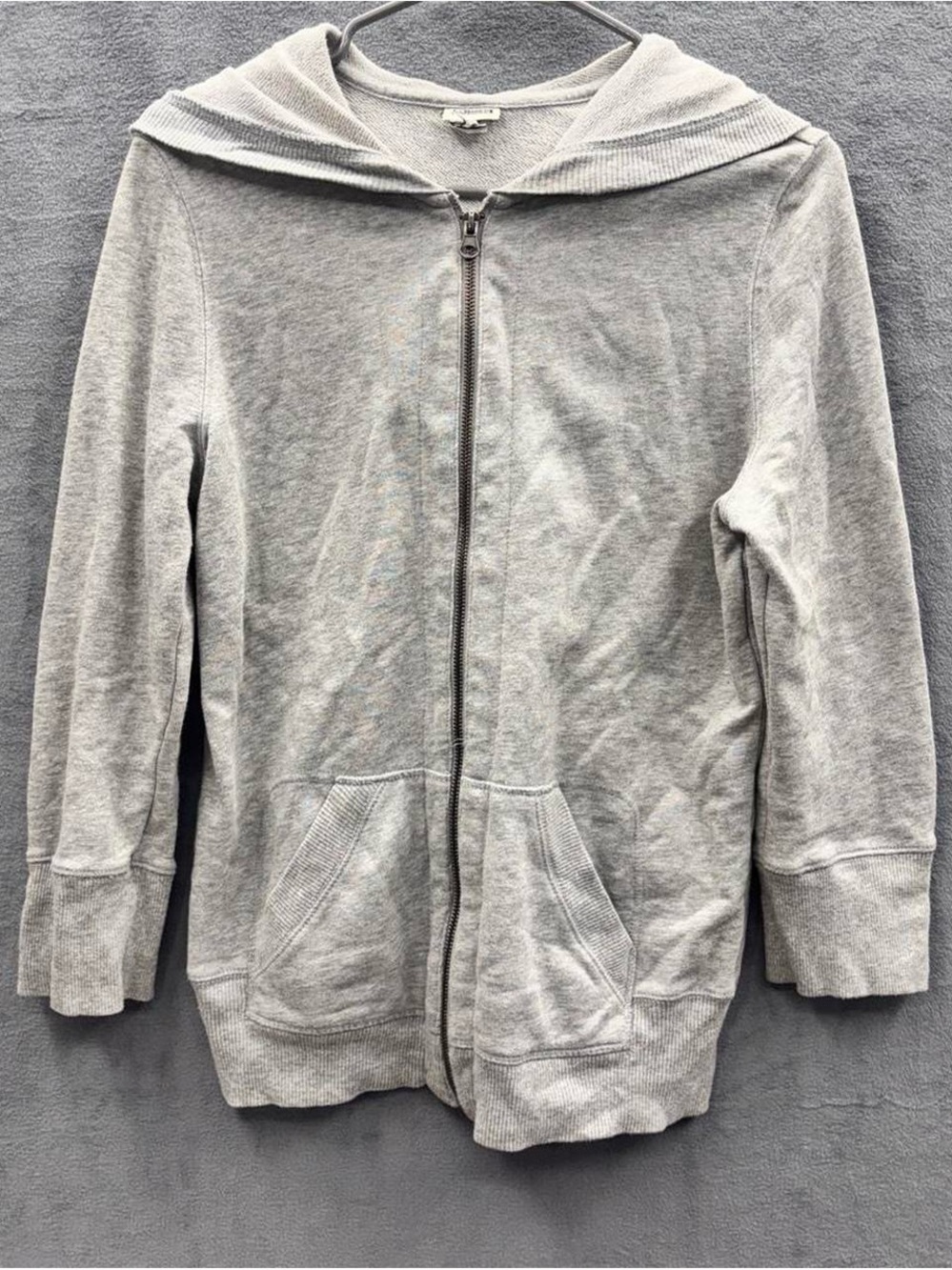 Route 66 Light Gray Zip-Up Hoodie Jacket